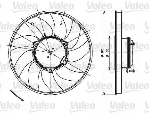 Radiatorventilator Links past: MERCEDES SPRINTER 3,5-T (B906), SPRINTER 3,5-T (B907), SPRINTER 3,5-T (B907, B910), SPRINTER 3-T (B906), SPRINTER 3-T (B907), SPRINTER 3-T (B910, B907) 1.8-3.5 04.06-