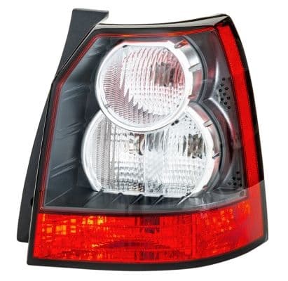 Achterlicht Rechts (P21W/PR21/5W, kleur van het glas red/wit, anti-fog licht, achteruitrijlicht, zwart frame) past: LAND ROVER FREELANDER 2 L359 08.10-10.14