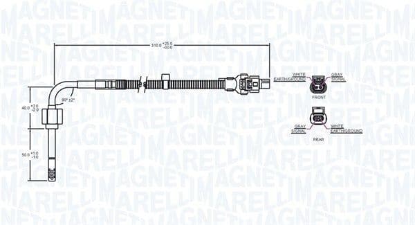Uitlaatgastemperatuursensor (Vóór katalysator) past: MERCEDES C (W204), CLS (C218), CLS (C219), CLS SHOOTING BRAKE (X218), E T-MODEL (S211), E T-MODEL (S212), E (VF211) 2.2D/3.0D/3.5 01.05-12.17