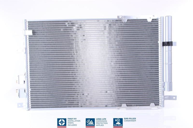 A/C condensator (met droger, (EN) additional fitting elements) past: ALFA ROMEO 159, BRERA, SPIDER 1.8-3.2 09.05-12.12