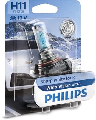 Gloeilamp (blisterverpakking 1pcs) H11 12V 55W PGJ 19-2 wit WhiteVision Ultra