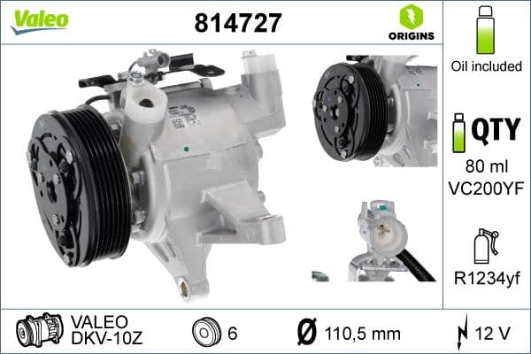 Airconditioning compressor past: SUBARU LEVORG 1.6 09.15-