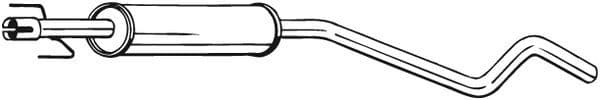 Middendemper uitlaatsysteem past: OPEL ASTRA H, ASTRA H CLASSIC 1.4/1.4LPG 08.04-