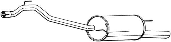 Uitlaatsysteem achterste geluiddemper past: VW TRANSPORTER T4 2.0/2.5 07.90-04.03