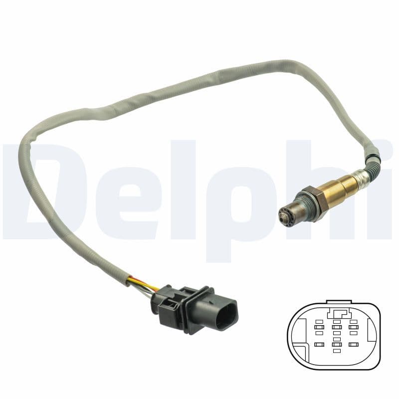 Lambda sonde (660mm) past: AUDI A3, A4 ALLROAD B8, A4 B8, A5, A6 C7, Q3, Q5, TT  SEAT ALHAMBRA, LEON, LEON SC, LEON ST  SKODA KAROQ, OCTAVIA III, OCTAVIA IV  VW BEETLE, CC B7 0.8DH/2.0D 04.08-