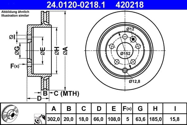 Brake disc Achter Links/Rechts past: LAND ROVER FREELANDER 2 2.0/3.2 10.06-10.14