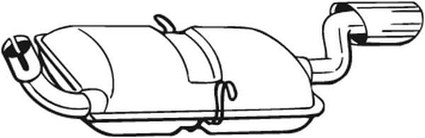 Uitlaatsysteem achterste geluiddemper past: VOLVO 960 II, S90 I, V90 I 2.5/2.9 07.94-12.98