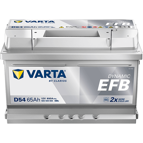 Batterij VARTA 12V 65Ah/650A (EN) Dynamic EFB  (EN) START&STOP EFB (R+) 278x175x175 B13 - montageflens 10,5 mm