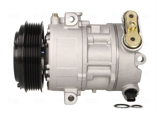 Airconditioning compressor past: ALFA ROMEO MITO  CHEVROLET AVEO  CITROEN NEMO  FIAT DOBLO, DOBLO CARGO, FIORINO, GRANDE PUNTO, LINEA, PUNTO, PUNTO EVO, QUBO  FORD KA  OPEL AGILA B 1.3D-1.7D 09.03-