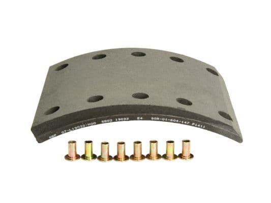 Brake shoe lining Achter (420x180. basis) past: RVI G, MAGNUM  SAF KRS, RBM, RLBM, RLSM, RSM, RZM, SKRLS, SKRLZ, SKRS, SKRZ, SKZRLZ, WRZM  BPW EH