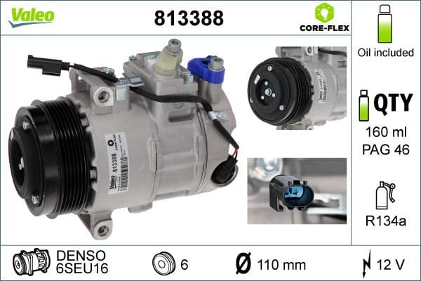 Airconditioning compressor past: MERCEDES C (C204), C T-MODEL (S204), C (W204), CLS (C218), CLS SHOOTING BRAKE (X218), E (A207), E (C207), E (C238), E T-MODEL (S212), E (W212) 1.6-6.2 01.07-