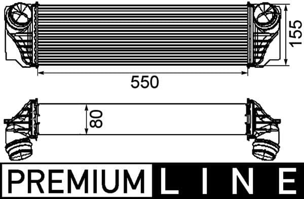 Toevoerluchtkoeler past: BMW 5 (F10), 5 (F11), 5 GRAN TURISMO (F07), 7 (E65, E66, E67), 7 (F01, F02, F03, F04) 2.0D-3.0H 09.02-02.17