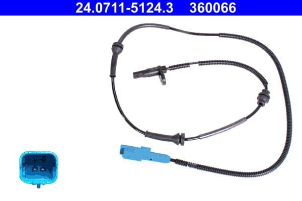 ABS-sensor Voor Links/Rechts past: CITROEN C2, C2 ENTERPRISE, C3 I, C3 PLURIEL  PEUGEOT 1007 1.1-1.6D 02.02-