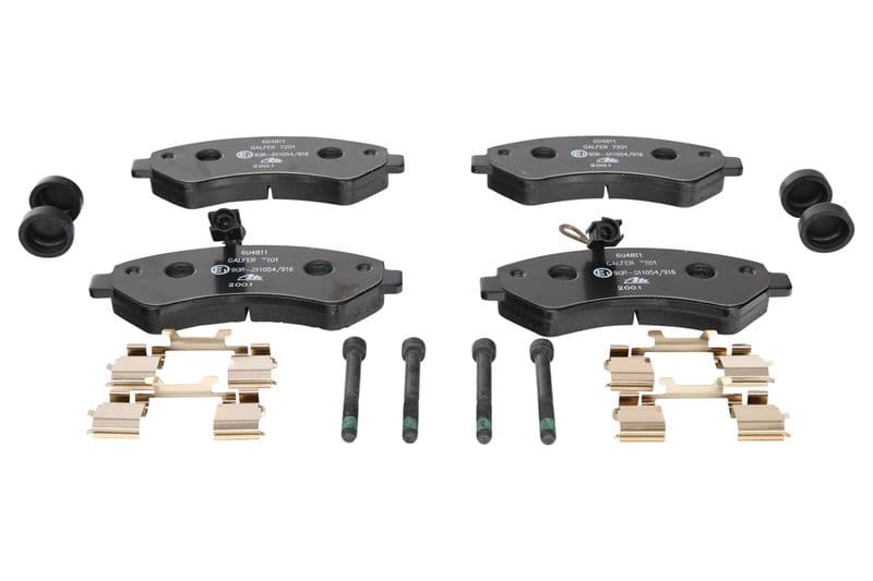 Remblokken set Voor (met extra's  met remklauw geleidingsbouten), past: CITROEN JUMPER III  FIAT DUCATO  OPEL MOVANO C  PEUGEOT BOXER 2.0D-Electric 04.06-