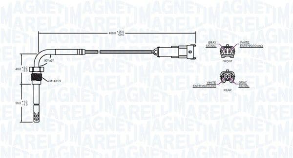 Uitlaatgastemperatuursensor (Na katalysator) past: ALFA ROMEO MITO  FIAT GRANDE PUNTO, PUNTO EVO 1.3D/1.6D 07.08-