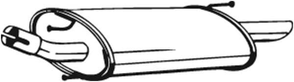 Uitlaatsysteem achterste geluiddemper past: FORD FIESTA, FIESTA IV  MAZDA 121 III 1.4/1.8D 08.95-04.03