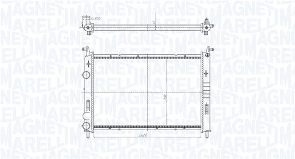 Motorradiator (handmatig) past: FIAT PALIO, STRADA 1.9D 12.00-