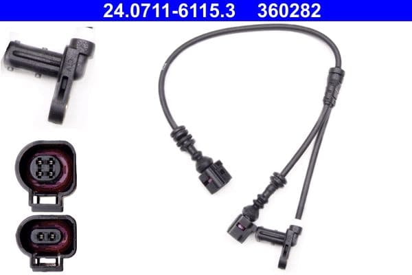 ABS-sensor Voor Links/Rechts past: FORD GALAXY I, GALAXY MK I  SEAT ALHAMBRA  VW SHARAN 1.8-2.8 03.95-03.10