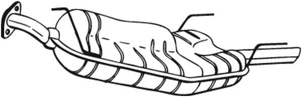 Uitlaatsysteem achterste geluiddemper past: OPEL VECTRA B 2.0D 11.96-07.03