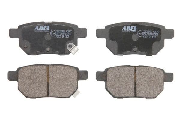 Remblokken set Achter , past: GREAT WALL VOLEEX C20R  LEXUS CT  SUBARU TREZIA  TOYOTA AURIS, BB I, CAMRY, CARINA V, CELICA, COROLLA, IQ, IST, MATRIX, PORTE I, PREMIO, PRIUS 1.0-2.5H 04.86-