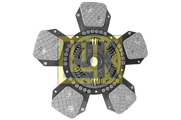 Koppelingsplaat/plaat keramiek (327mm  aantal peddels: 5) past: LINDNER 100, LS 103  PRONAR 5110, 5115, 5310, 5315