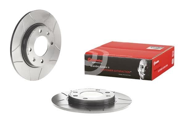Brake disc, BREMBO Max, 1pcs, Cut, Achter   Links/Rechts, buitendiameter 247 mm, dikte 8 mm, past: CITROEN SAXO, XSARA, ZX  PEUGEOT 106 II, 206, 207, 306 1.1-2.0D 03.91-