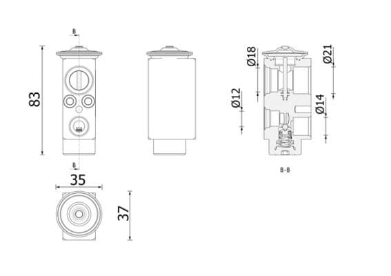 Airconditioning ventiel past: VOLVO FM II D11A-330-D13K420 04.13-