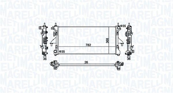 Motorradiator (handmatig) past: CITROEN JUMPER III  FIAT DUCATO  PEUGEOT BOXER 2.2D/2.3D 04.06-