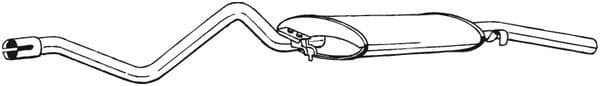 Uitlaatsysteem achterste geluiddemper past: VW GOLF I, SCIROCCO 1.1-1.6D 04.74-02.84