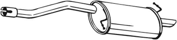 Uitlaatsysteem achterste geluiddemper past: FORD KA 1.3 09.96-11.08