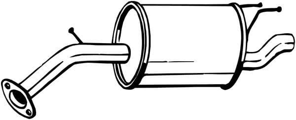 Uitlaatsysteem achterste geluiddemper past: CHEVROLET SPARK 1.2 03.10-