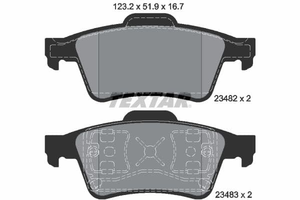 Remblokken set Achter , past: FORD FOCUS IV, KUGA III  FORD USA FOCUS  NISSAN PRIMERA  RENAULT ESPACE IV, LAGUNA II, MEGANE II, VEL SATIS 1.5-3.5 03.01-