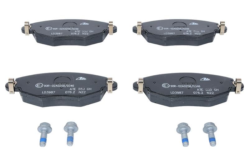 Keramische remblokken Voor (met remklauw geleidingsbouten), past: FORD MONDEO III  JAGUAR X-TYPE I 1.8-3.0 10.00-12.09