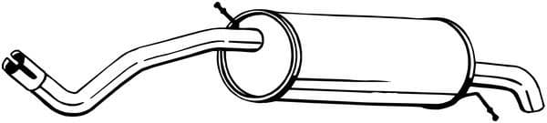 Uitlaatsysteem achterste geluiddemper past: SKODA FABIA II 1.4/1.4LPG 10.07-12.14