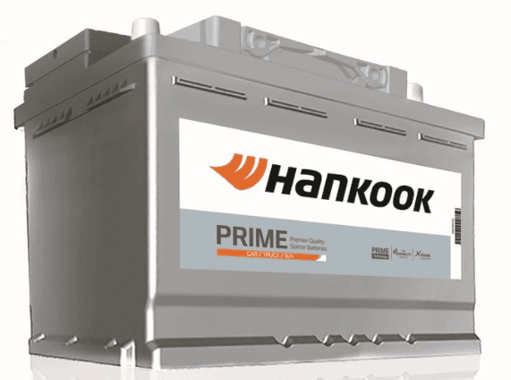 Batterij HANKOOK 12V 61Ah/600A (R+ standaard terminal) 242x174x175 B13 - montageflens 10,5 mm (beginnen)
