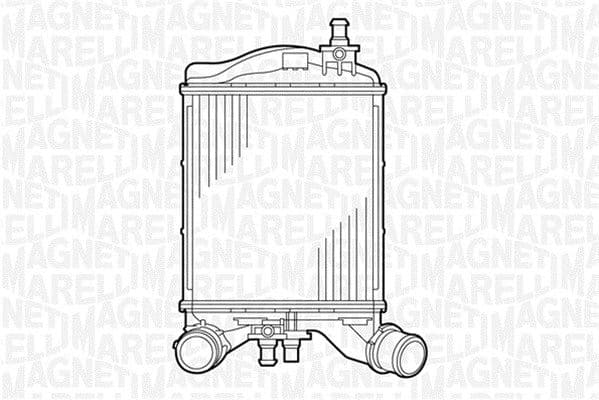 Toevoerluchtkoeler past: ABARTH 500 / 595 / 695, 500C / 595C / 695C 1.4 05.08-