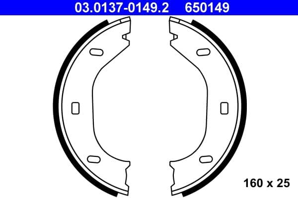 Brake Shoe Set, parking brake