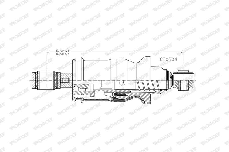 Schokdemper bestuurderscabine Voor Links/Rechts past: MERCEDES ACTROS MP4 / MP5, ANTOS, AROCS 07.11-