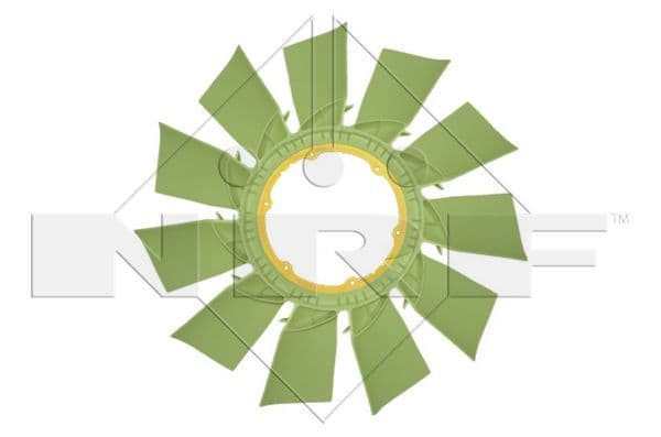 Radiator plezier (diameter 720mm, aantal bladen 11) past: DAF CF 85, XF 105, XF 95 MX265-XF355M 01.01-