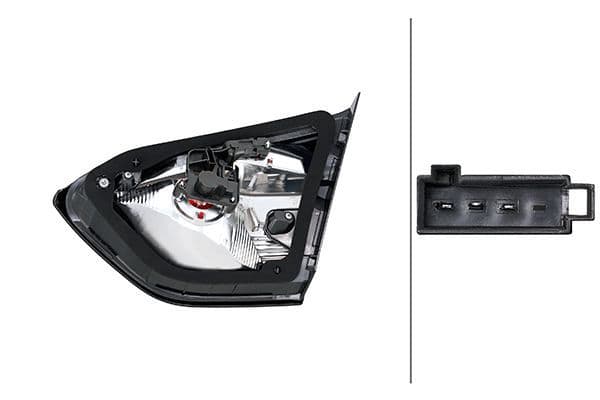 Achterlicht Links (binnen, P21W/W5W) past: OPEL CROSSLAND X, CROSSLAND X / CROSSLAND 03.17-