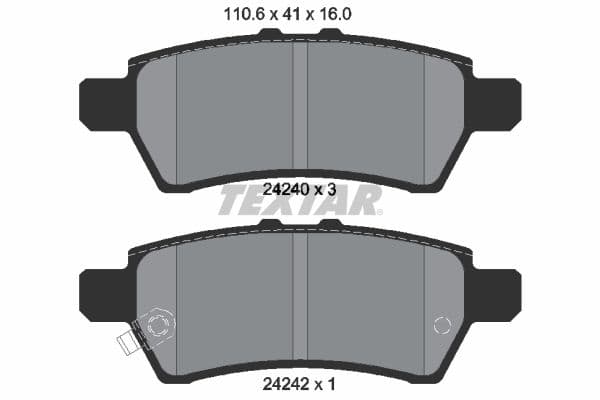 Remblokken set Achter , past: NISSAN NAVARA NP300, PATHFINDER III, XTERRA 2.5D/3.0D/4.0 10.04-