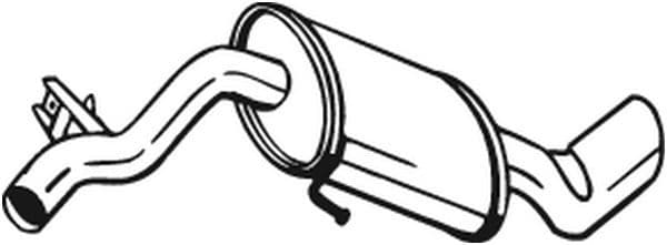 Uitlaatsysteem achterste geluiddemper past: BMW 1 (E81), 1 (E87), 1 (E88) 2.0D 06.04-12.13