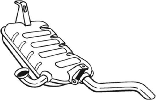 Uitlaatsysteem achterste geluiddemper past: RENAULT LAGUNA II 1.6-1.9D 03.01-12.07