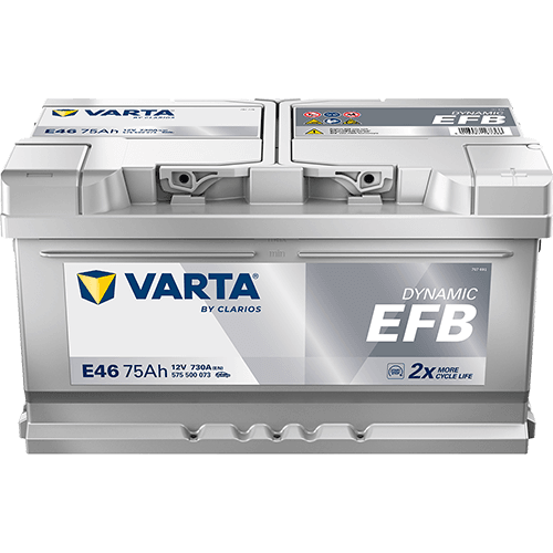 Batterij VARTA 12V 75Ah/730A (EN) Dynamic EFB  (EN) START&STOP EFB (R+) 315x175x175 B13 - montageflens 10,5 mm (efb)
