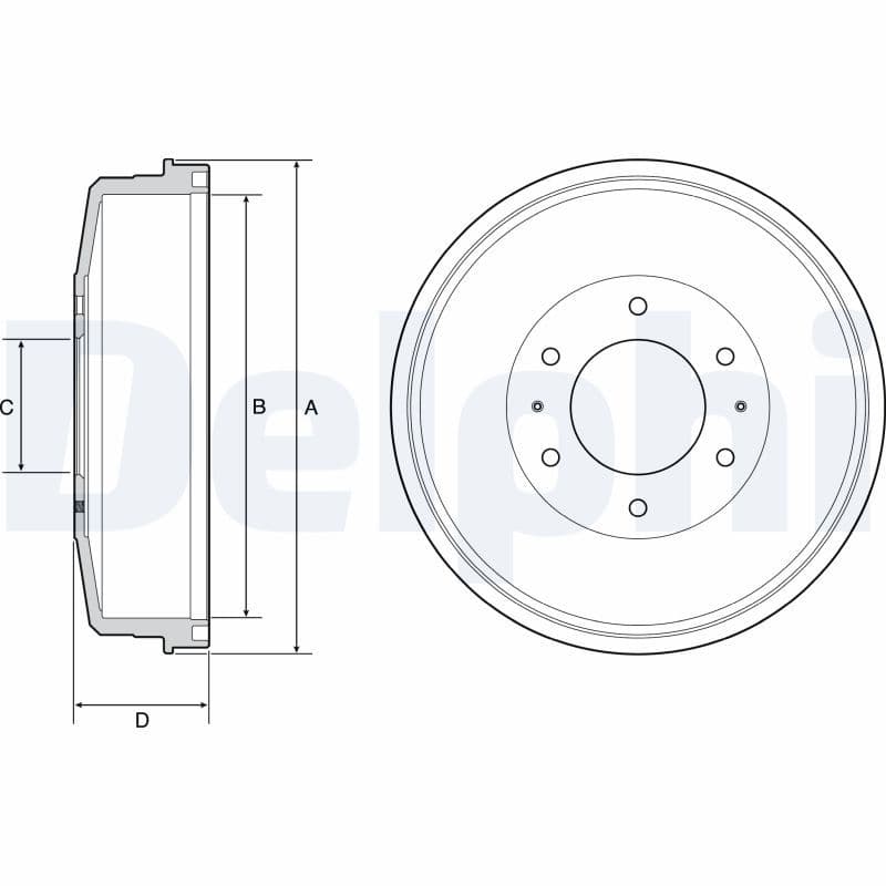 Brake drum Achter past: FIAT FULLBACK  MITSUBISHI L200 / TRITON, PAJERO SPORT II 2.2D-3.5 11.05-