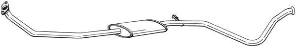 Middendemper uitlaatsysteem past: PEUGEOT 306 1.4/1.6 04.93-07.01