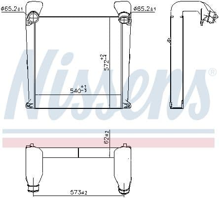 Toevoerluchtkoeler past: MAN M 2000 L D0826LFL03-D0836LFL06 03.95-