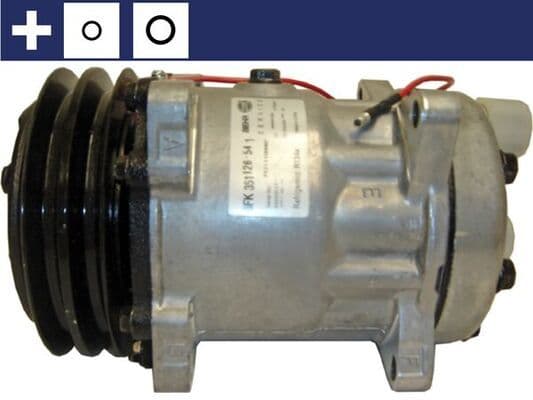 Airconditioning compressor 12V (R134a) past: CASE IH 436, 446, 525  DEUTZ FAHR 1130 TTV, 1145 TTV, 1160 TTV, 410 TTV, 420 TTV, 430 TTV, 610 TTV, 620 TTV, 630 TTV, 29.6, 29.6 LP, 35.7, 40.8, 40.9