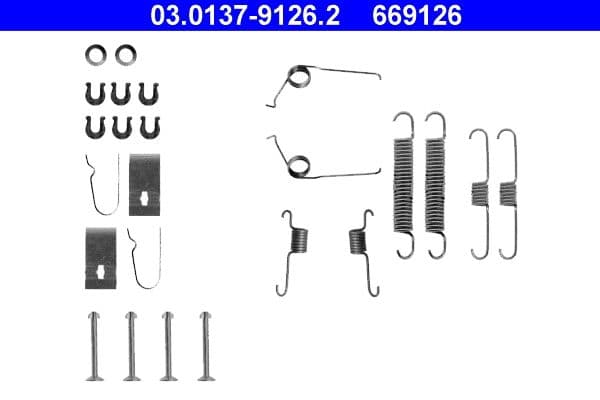 Accessory Kit, brake shoes