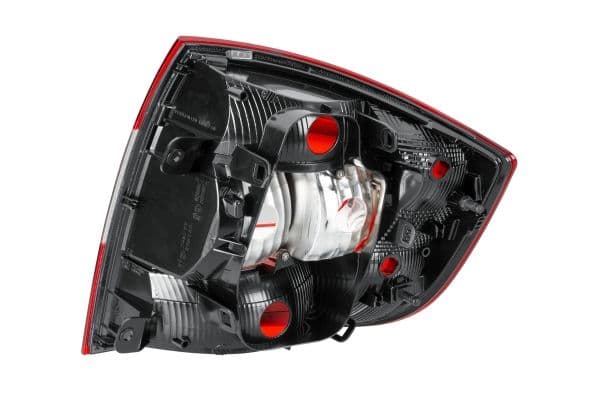 Achterlicht Links (P21/4W/P21W/W3W, kleur van het glas grijs, anti-fog licht) past: SKODA RAPID 07.12-03.17